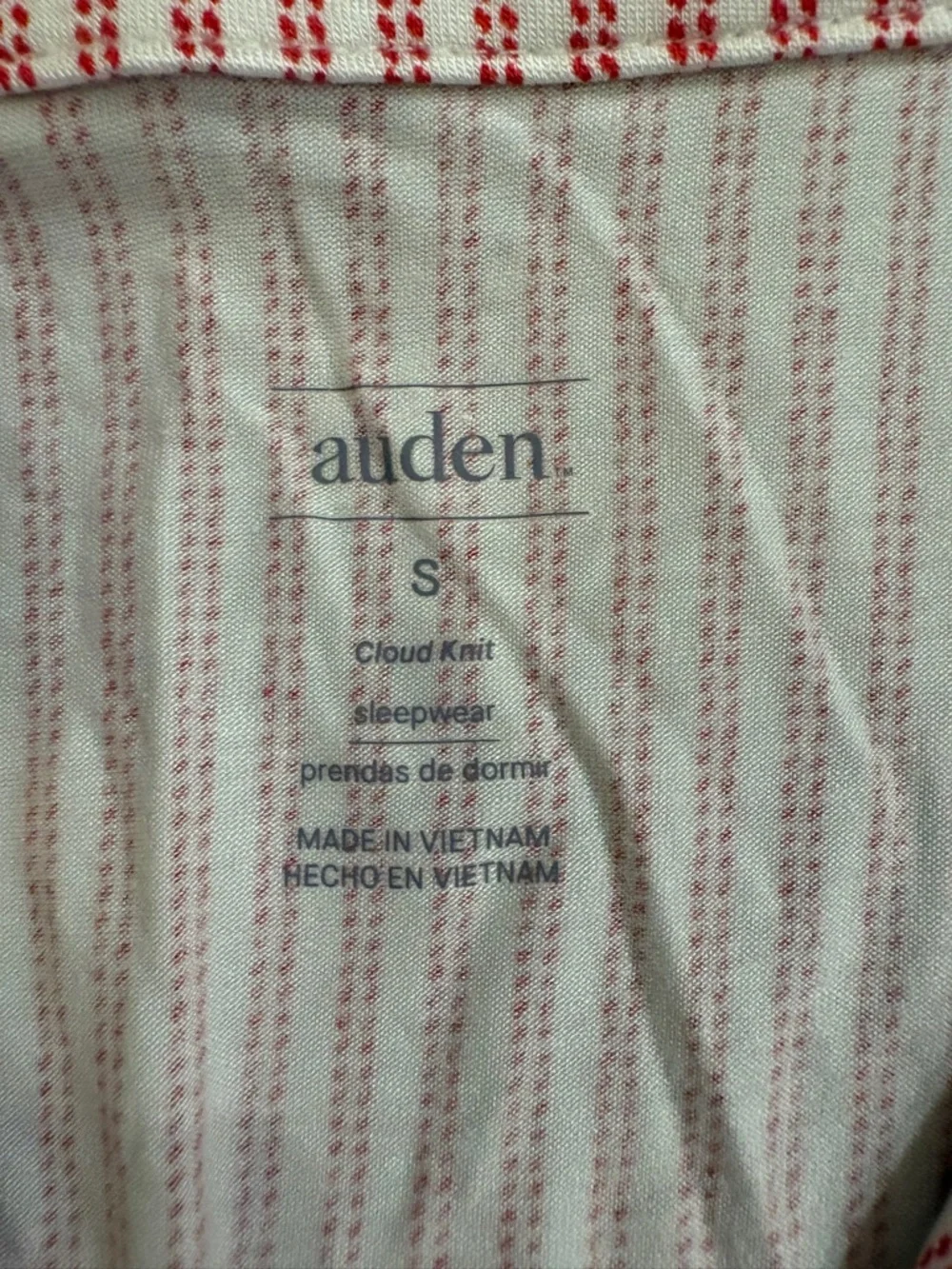 Auden Red & White Striped Women's Pajama Set - Picture 4 of 8